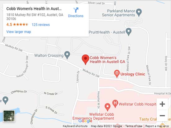 Get Directions to Cobb Women’s Health in Austell, GA